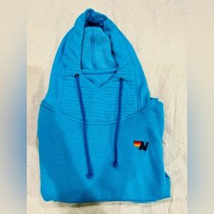 Aviator Nation Ninja Pullover Hoodie in blue. Size XS (but close to the size S)